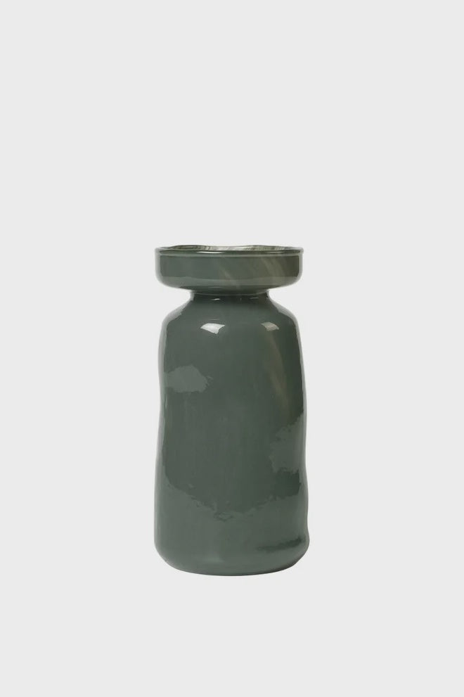 Broste Solai Glass Vase Dark Green