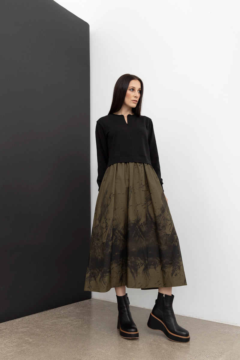 X.LAB Conscious Dress Black/Olive