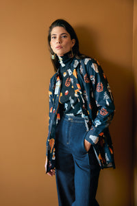 Elk Allem Shirt Mushroom Print