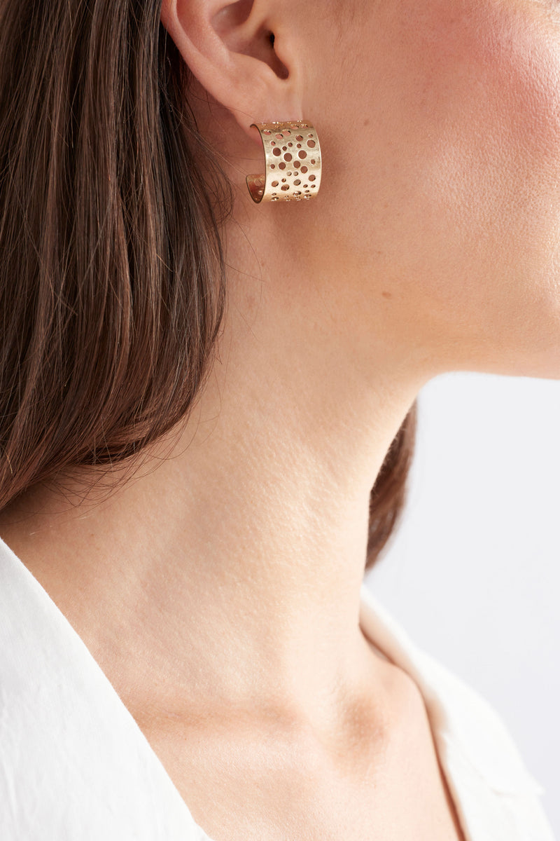 Elk Hulle Tiny Hoop Earring Gold