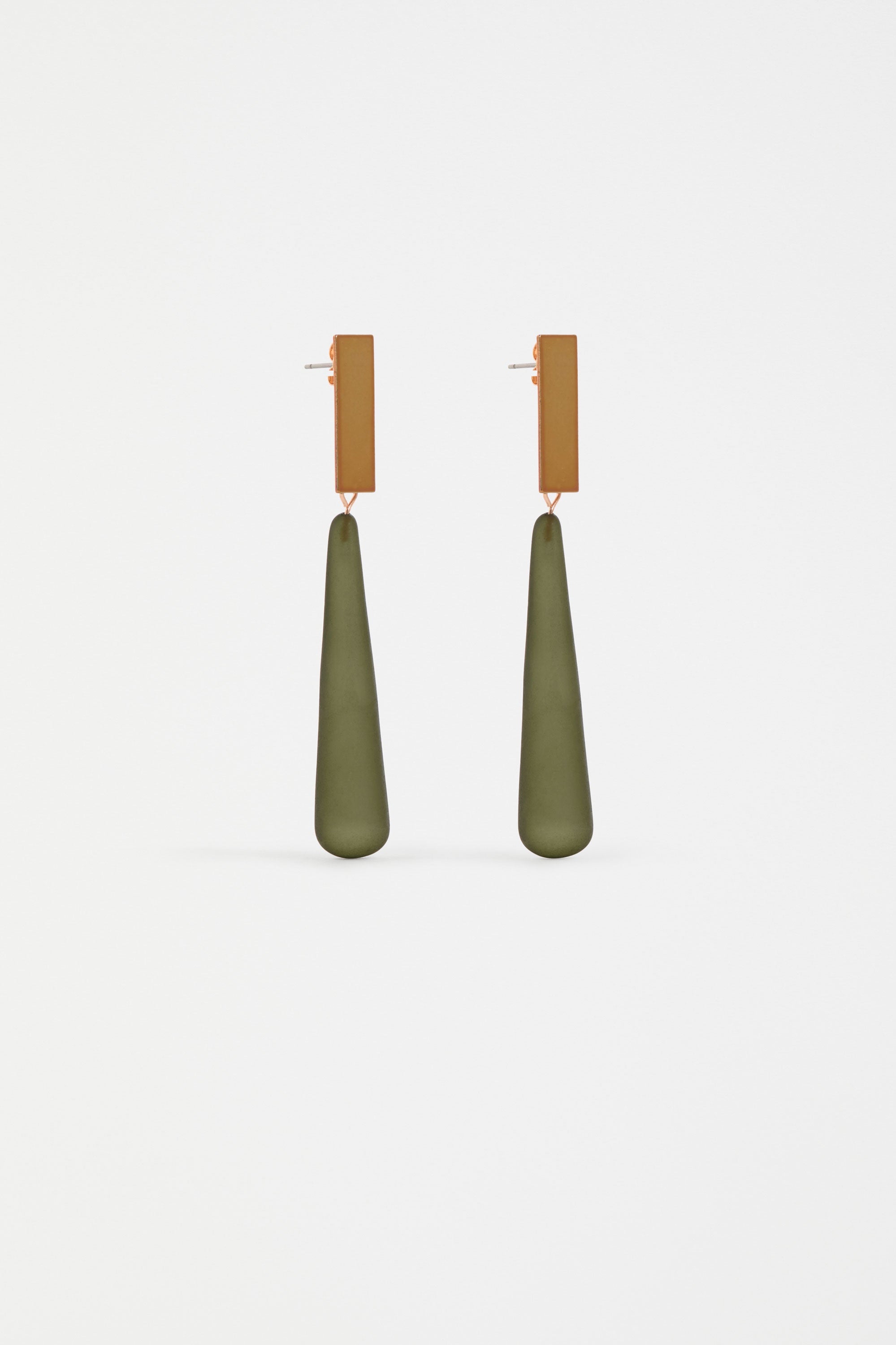 Elk Arens Drop Earring Dark Olive