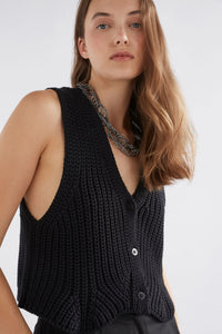 Elk Kupa Knit Vest Black