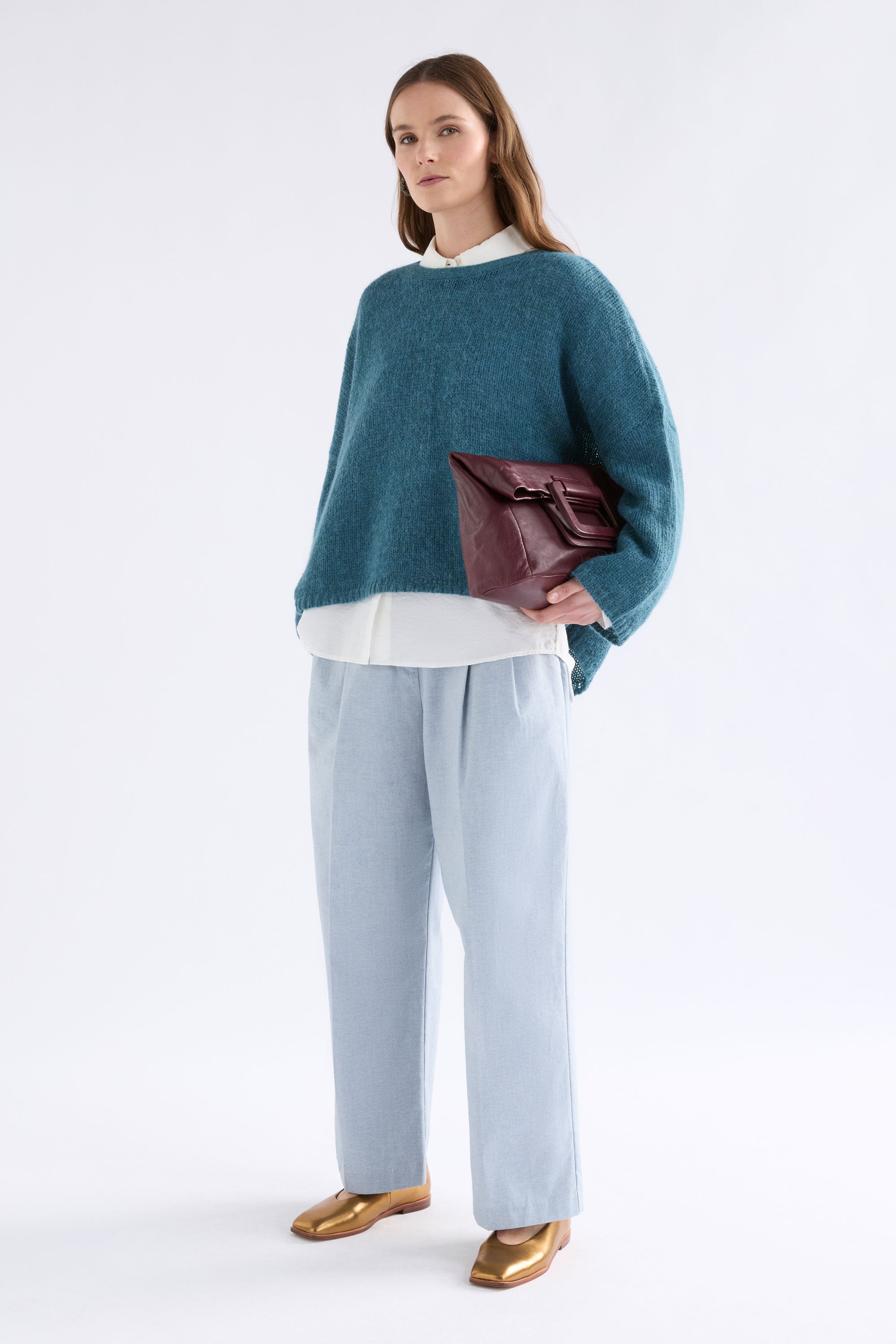 Elk Agna Sweater Stone Blue