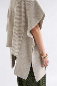 Elk Aleph Poncho Oatmeal Melange