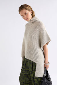 Elk Aleph Poncho Oatmeal Melange
