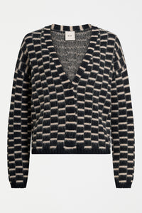Elk Lunz Cardi Black Beige
