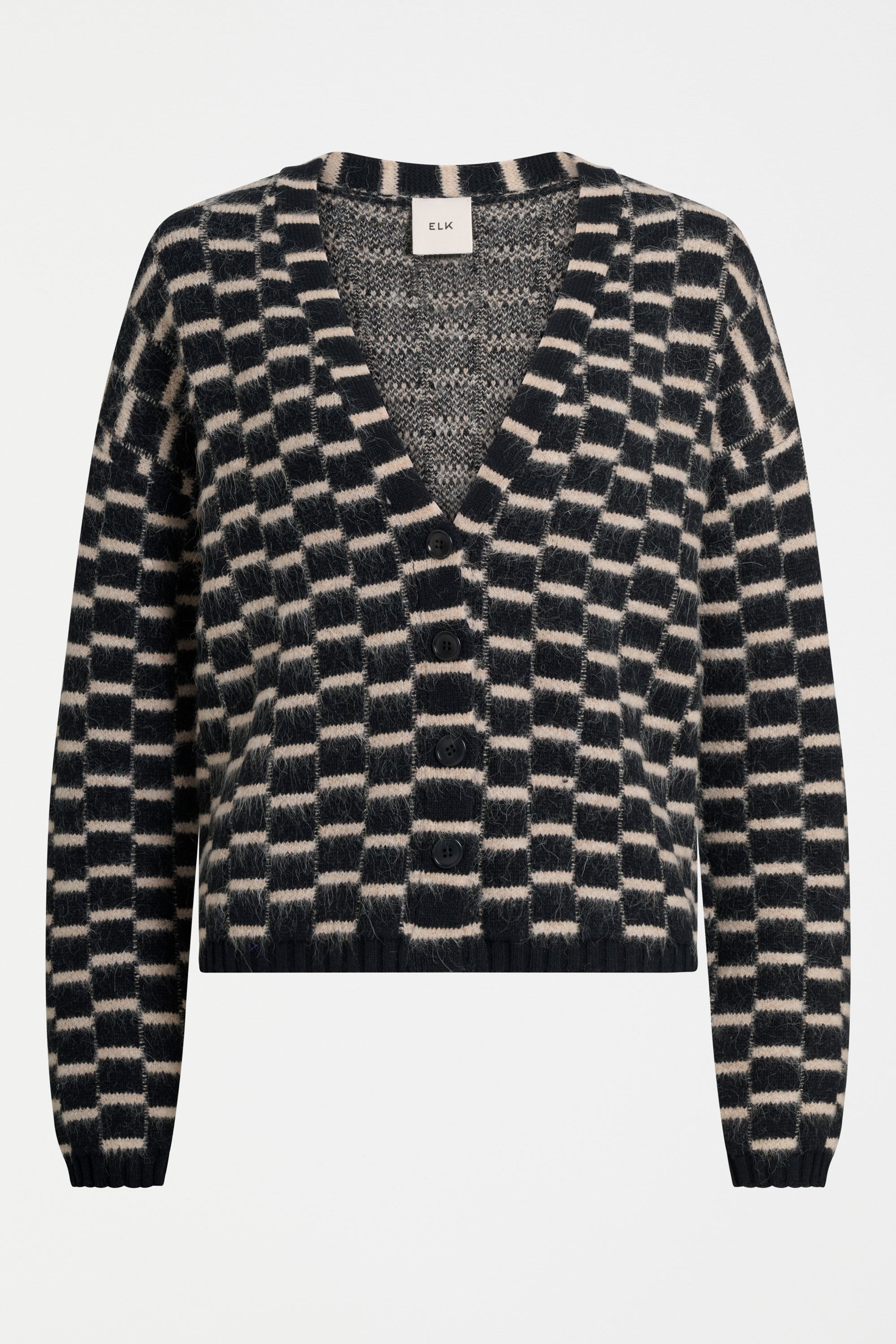 Elk Lunz Cardi Black Beige