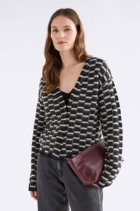 Elk Lunz Cardi Black Beige