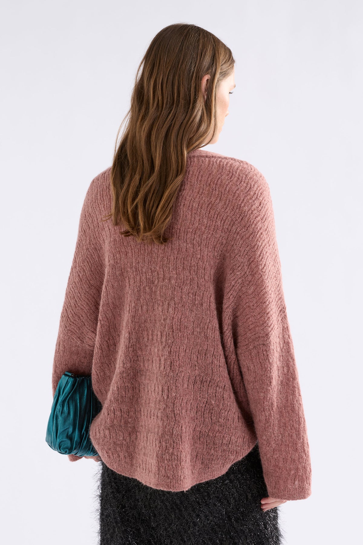 Elk Agna Pattern Sweater Rosewood