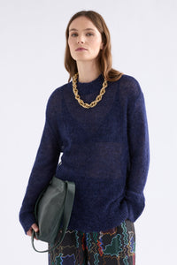 Elk Fjer Sweater Bright Navy
