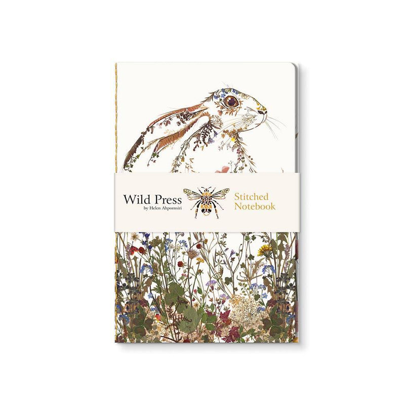 Stitched Notebook: Wildflower Hare