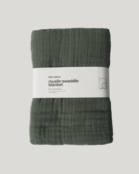 Babu Muslin Swaddle Blanket Moss