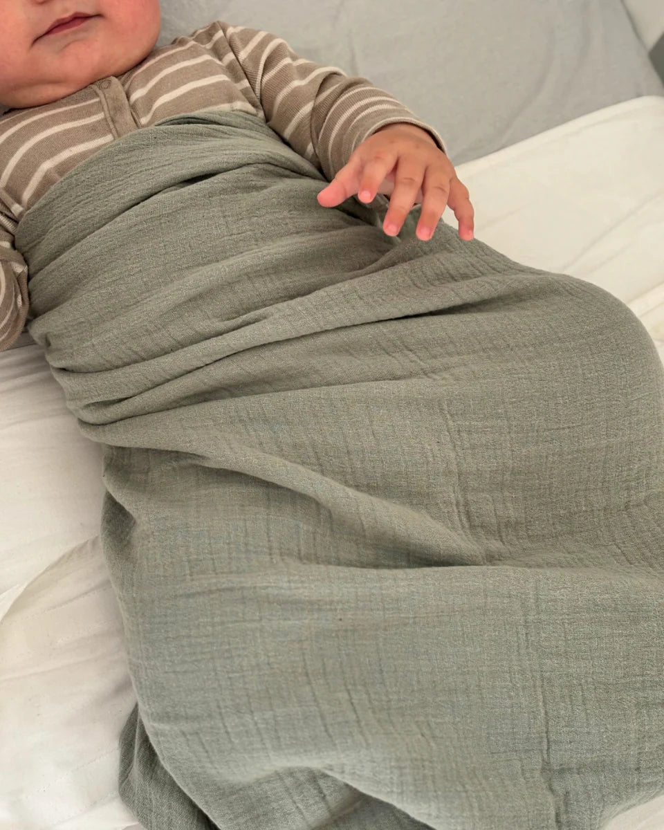 Babu Muslin Swaddle Blanket Sage
