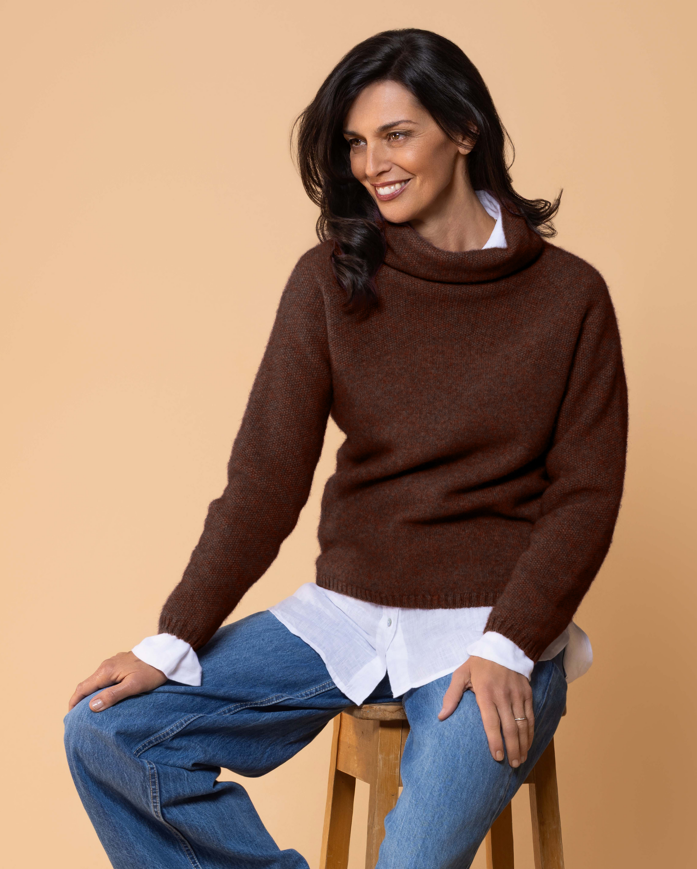 Noble Wilde Moss Stitch Cowl Rimu