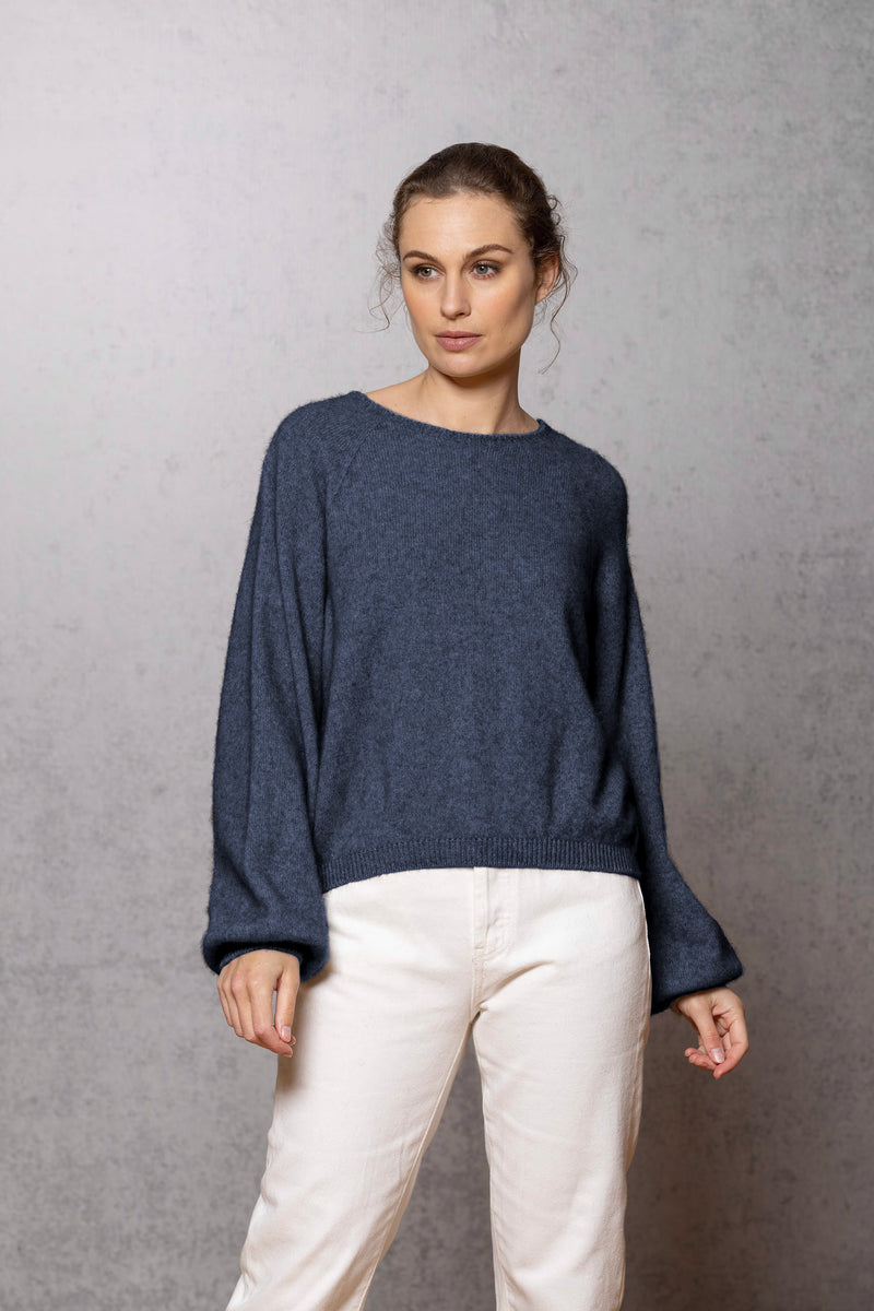 Noble Wilde Bellow Sleeve Top Neptune