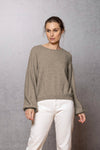 Noble Wilde Bellow Sleeve Top Oyster