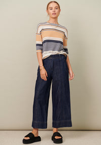 Pol Chloe Knit T-Shirt Cool Stripe