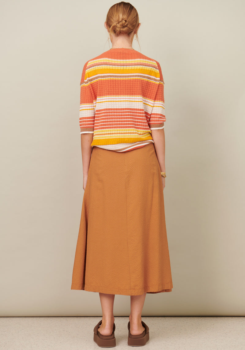Pol Chloe Knit T-Shirt Warm Stripe