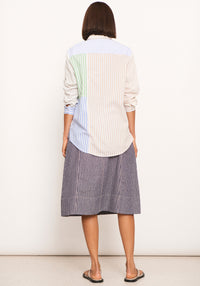 Pol Raydel Denim Skirt Pinstripe