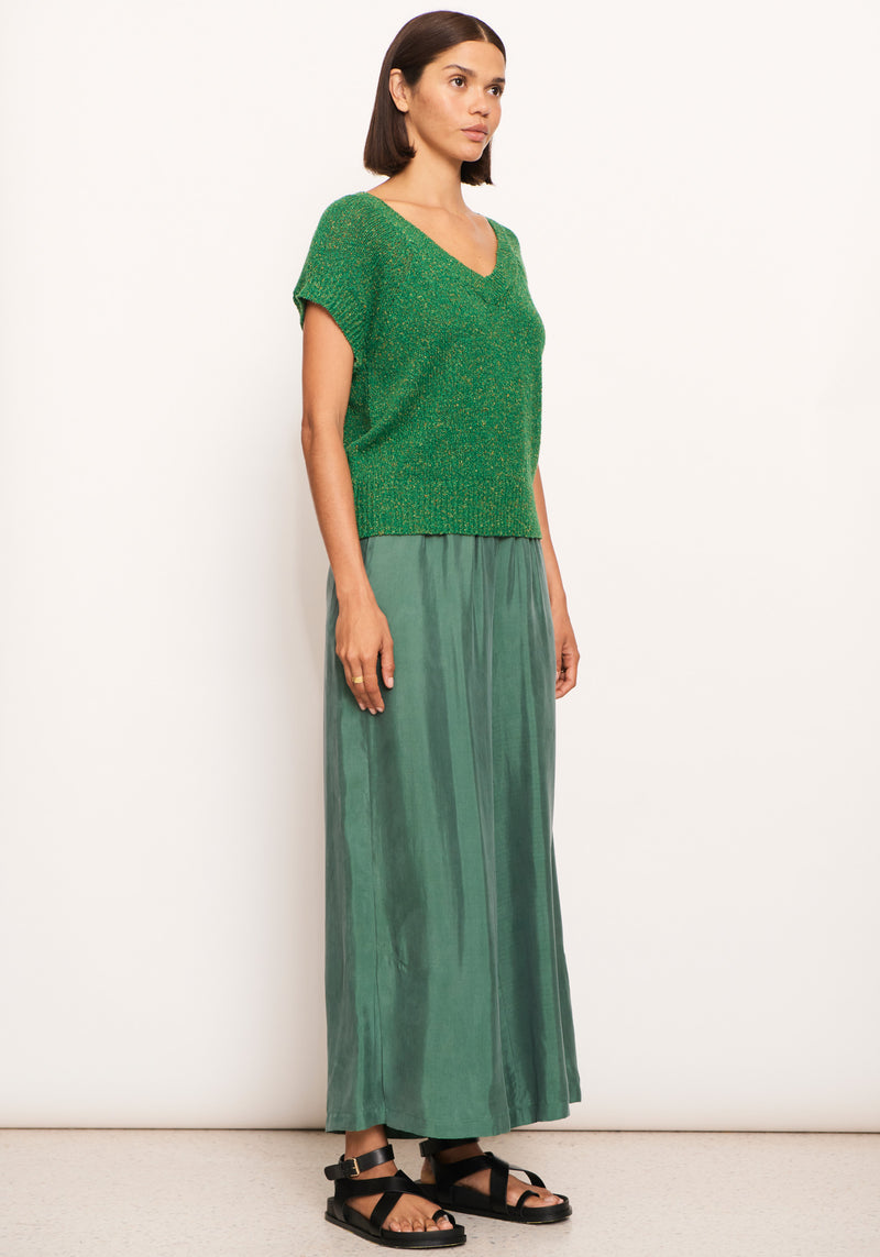 Pol Rig Knit Top Green