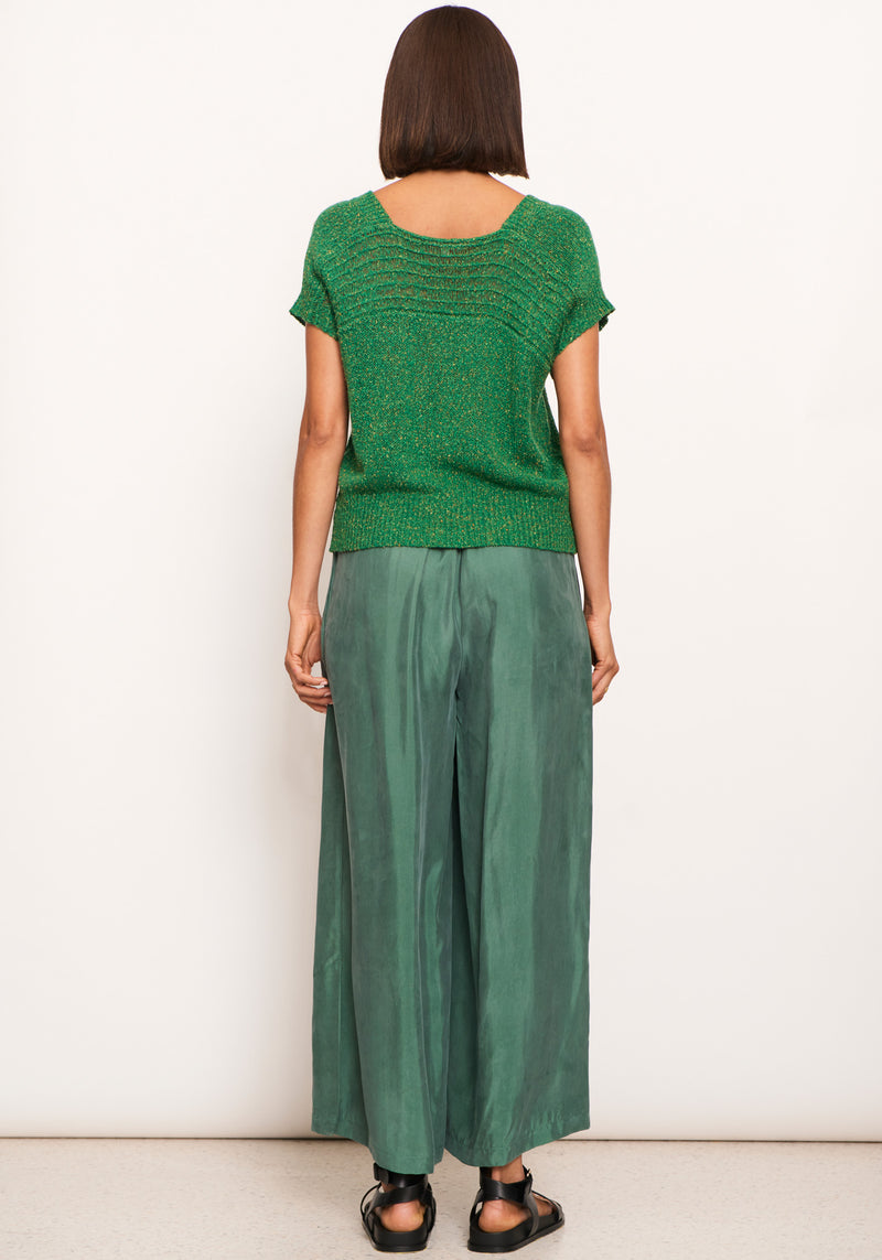 Pol Rig Knit Top Green