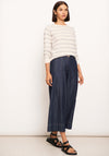 Pol Lido Lurex Knit Pebble/Turqoise Stripe