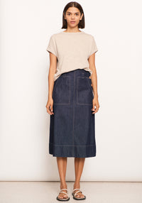 Pol Raydel Denim Skirt Dark Wash