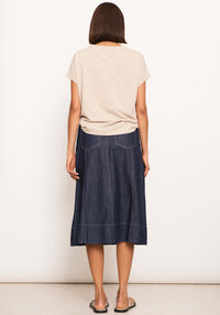 Pol Raydel Denim Skirt Dark Wash