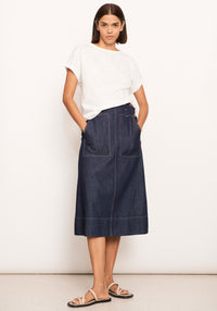 Pol Raydel Denim Skirt Dark Wash