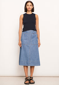 Pol Raydel Denim Skirt Light Wash