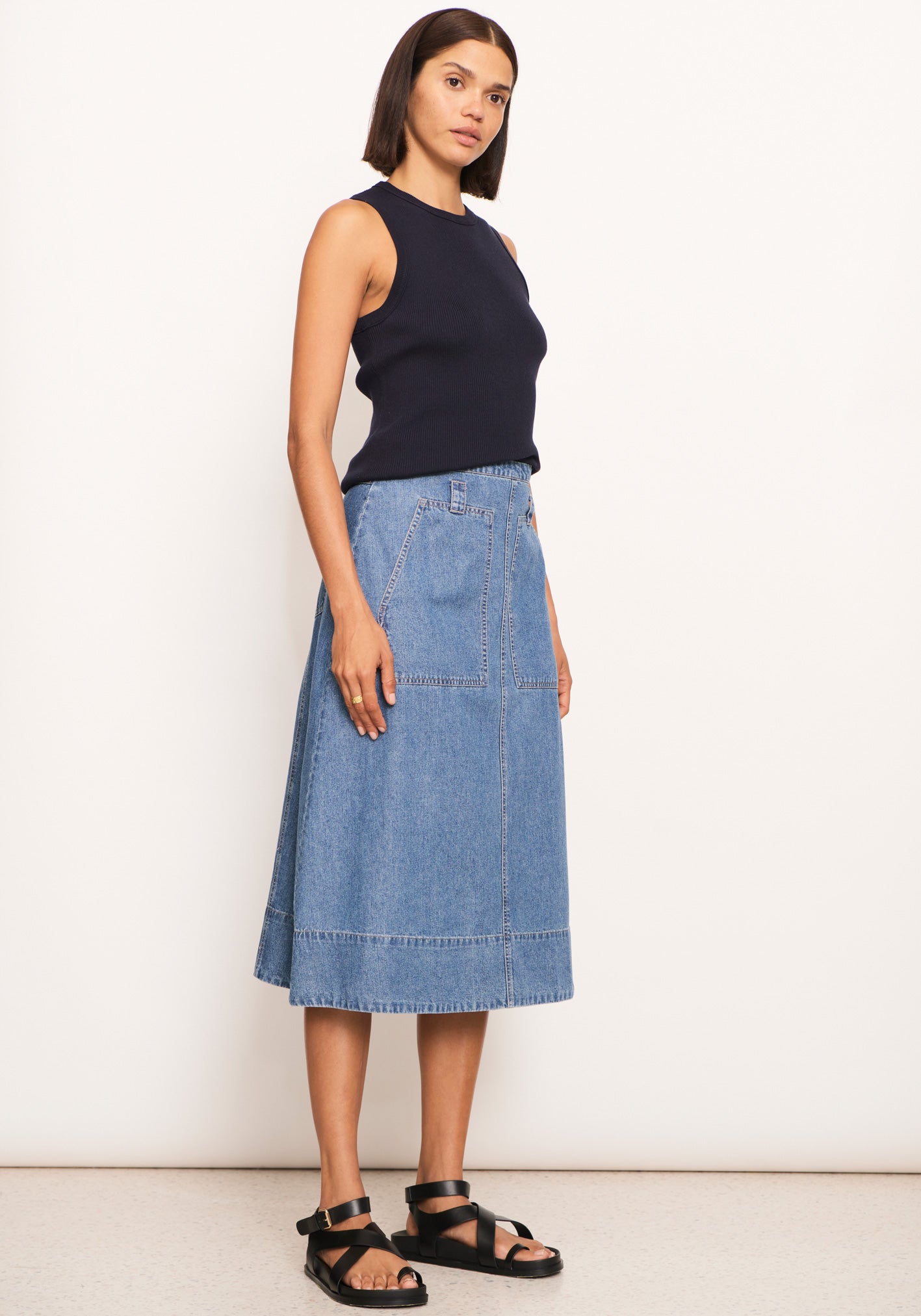 Jean skirt light wash best sale