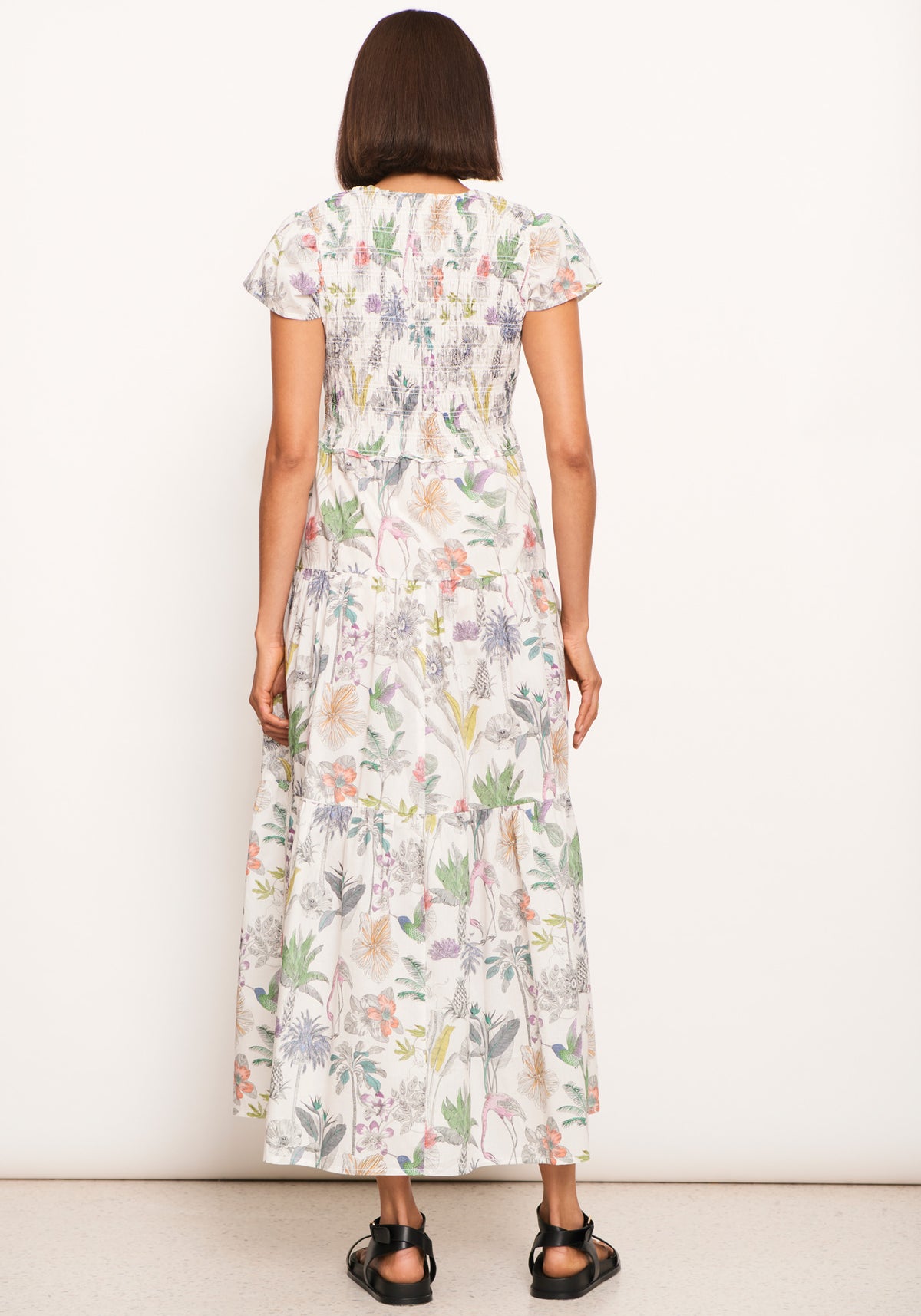 Pol Nastro Shirred Dress Print