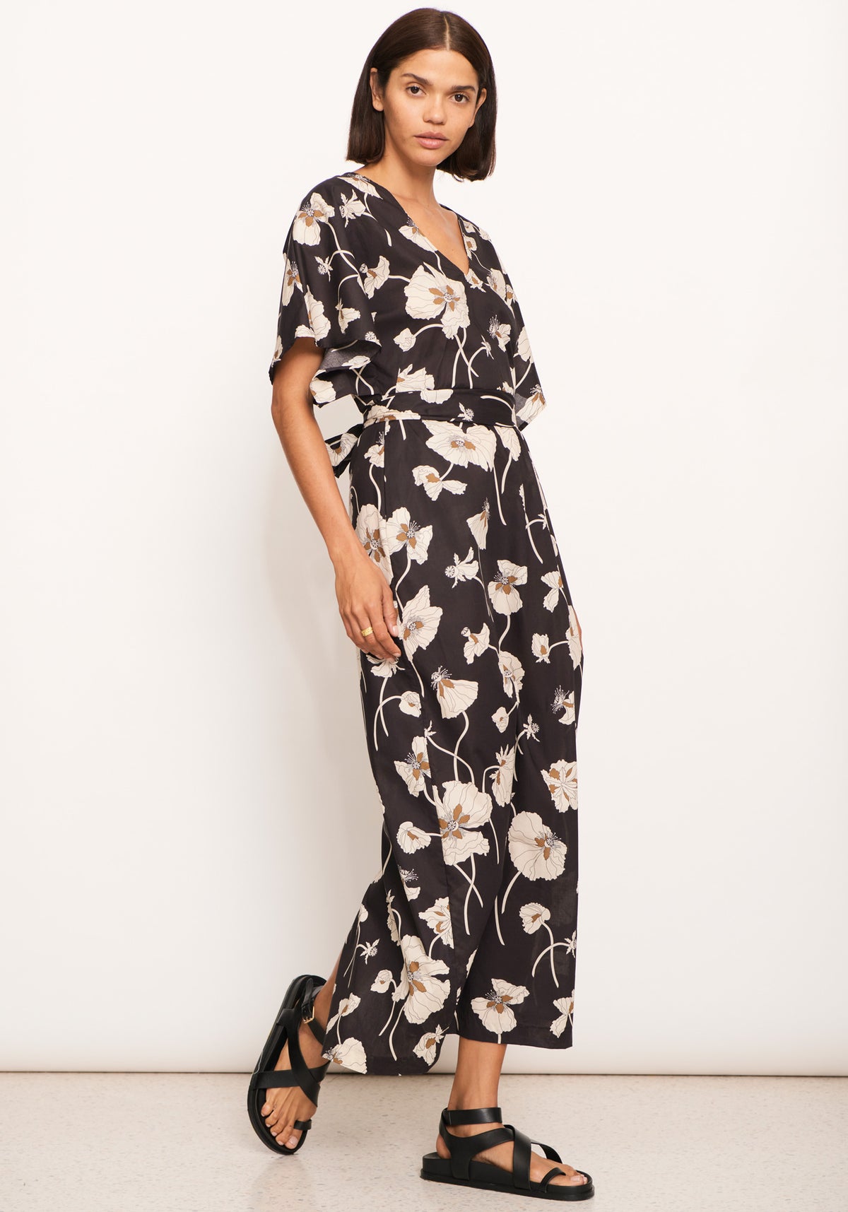 Pol Laurel Belt Dress Print