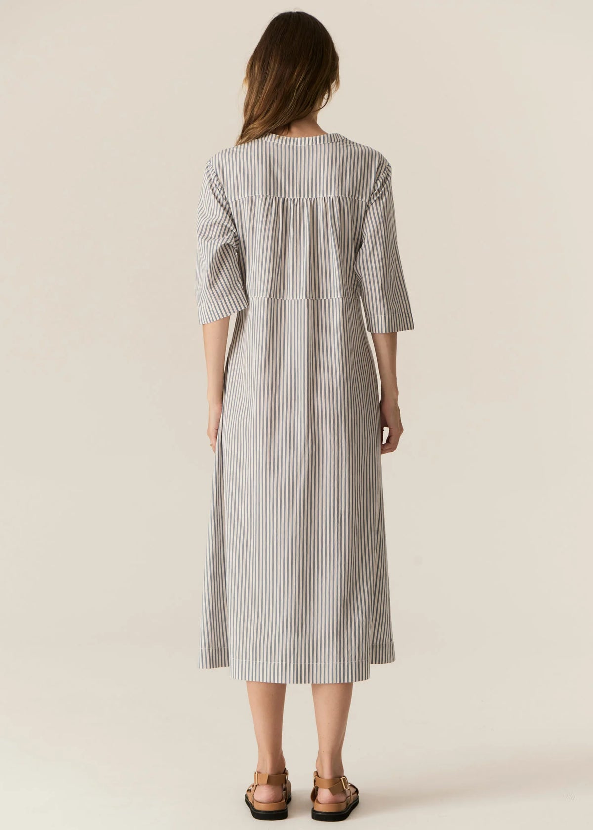 Pol Vera Shirt Dress Blue Stripe