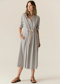 Pol Vera Shirt Dress Blue Stripe