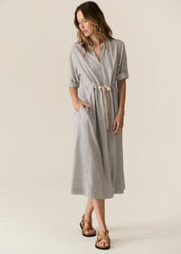 Pol Vera Shirt Dress Blue Stripe