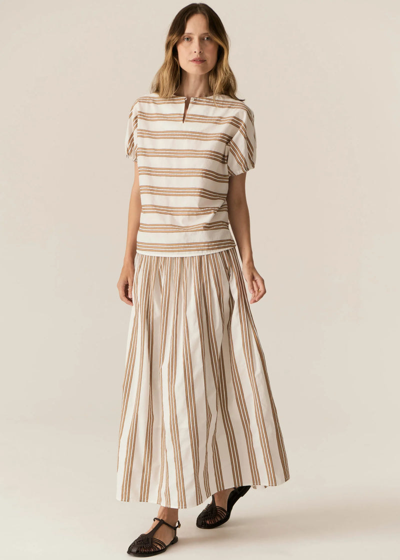 Pol Parc Top Camel Stripe