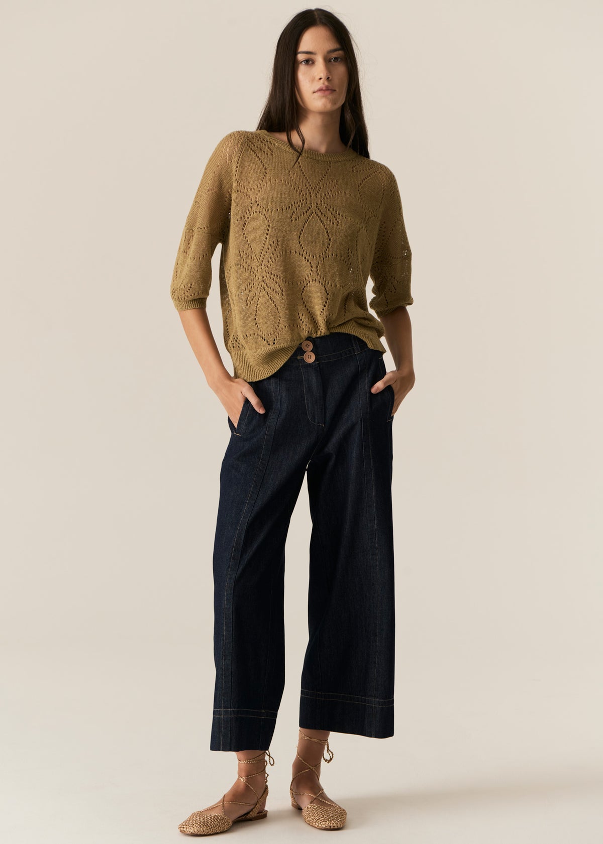 Pol Carsen Carsen Crop Pant Dark Wash