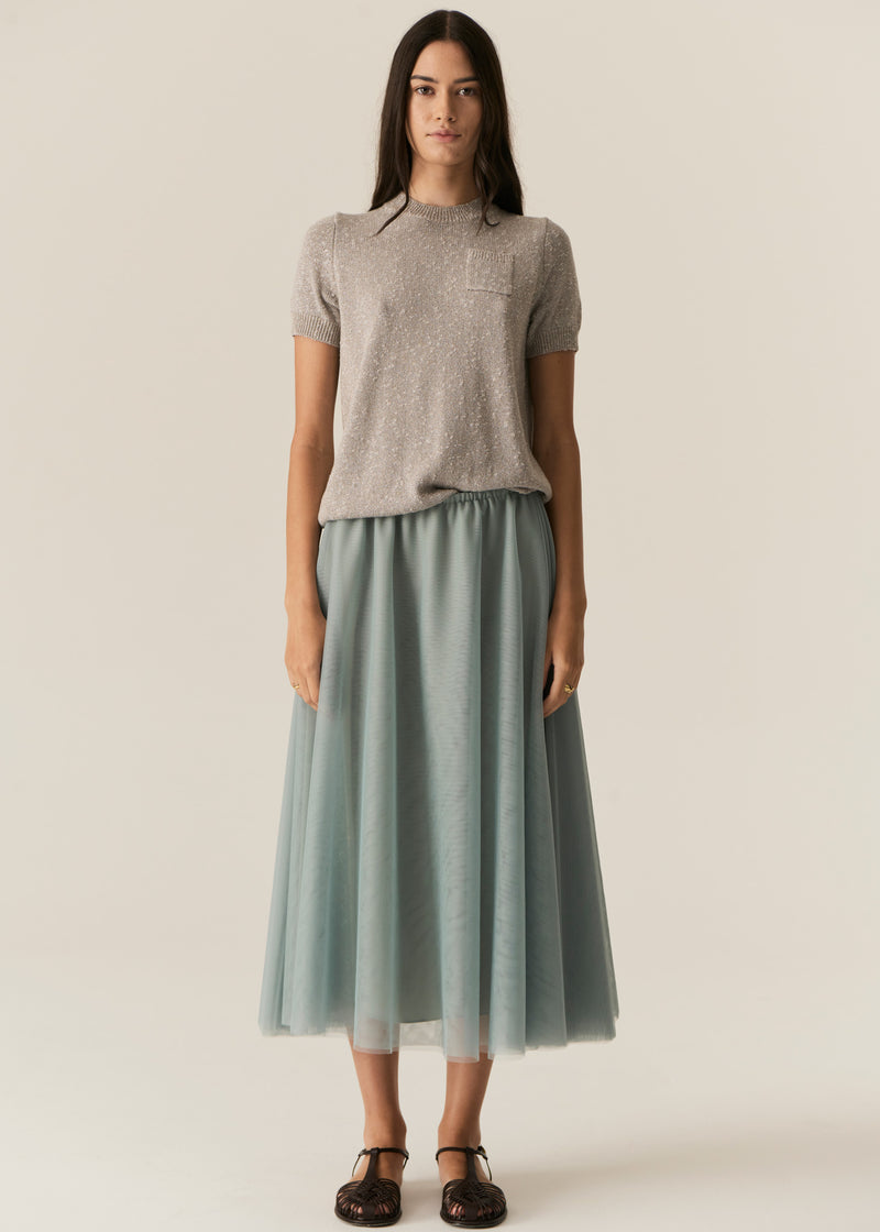 Pol Pax Lurex Tee Stone