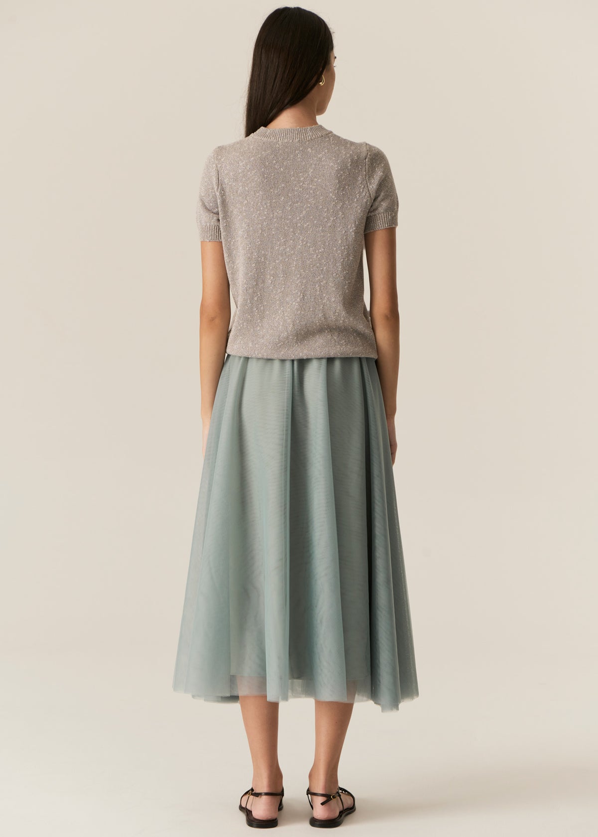 Pol Pax Lurex Tee Stone
