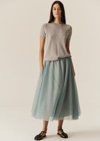 Pol Pax Lurex Tee Stone