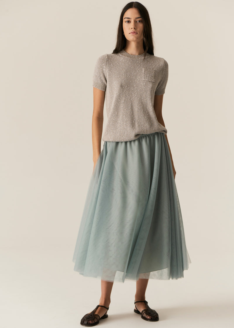Pol Pax Lurex Tee Stone