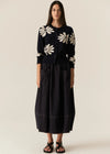 Pol Lask Daisy Cardigan Ink/Ecru