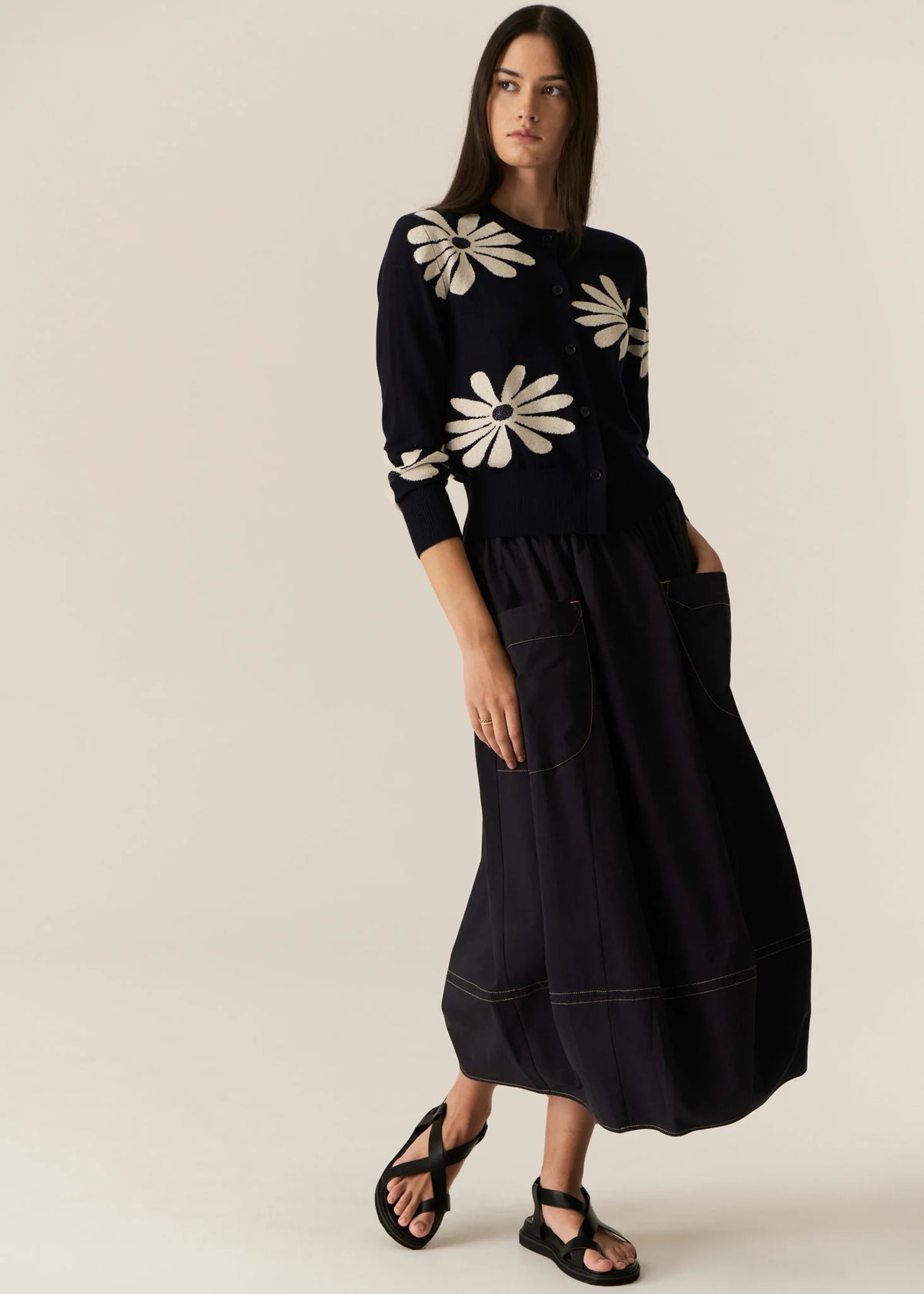Pol Avrid Bubble Skirt Ink