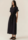 Pol Avrid Drawcord Dress Ink