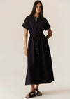 Pol Avrid Drawcord Dress Ink