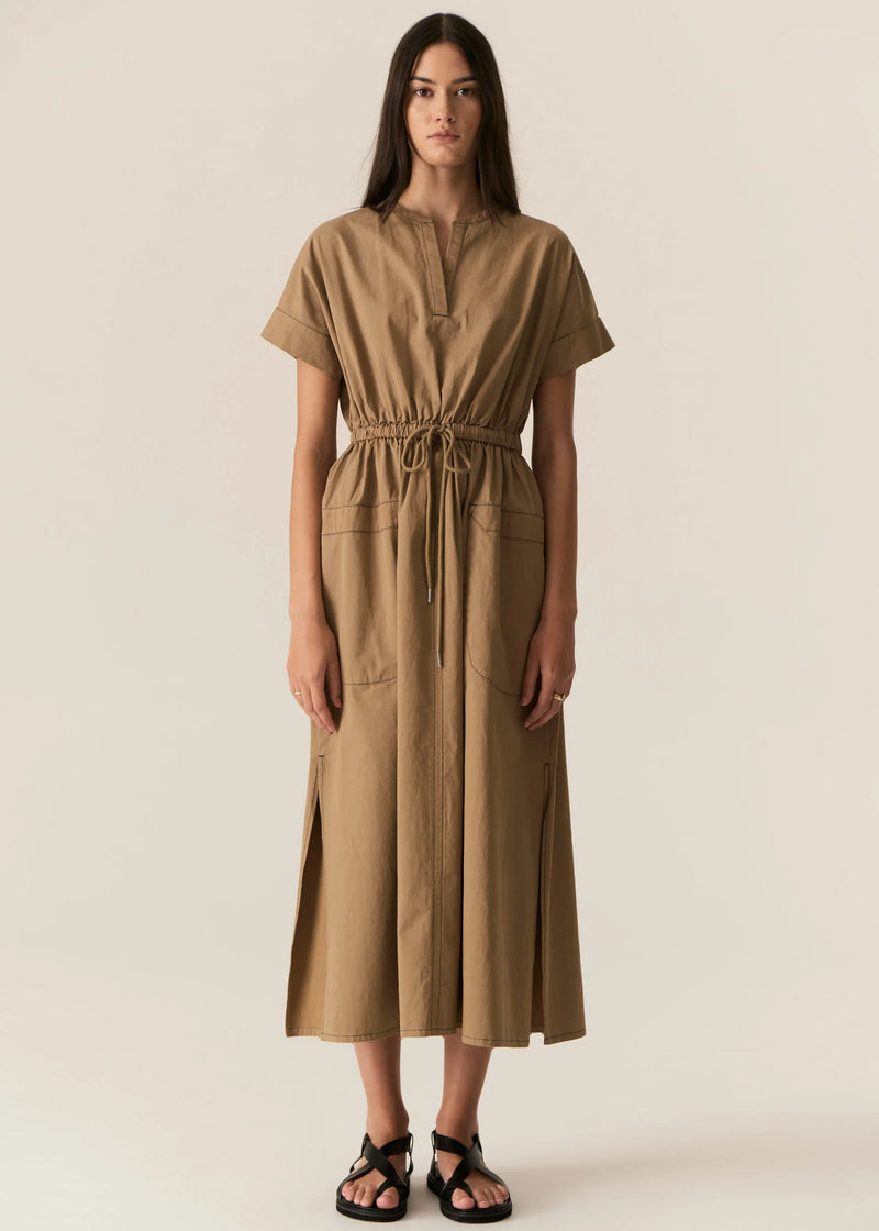 Pol Avrid Drawcord Dress Khaki