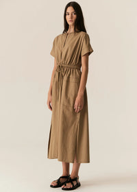 Pol Avrid Drawcord Dress Khaki