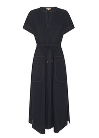Pol Avrid Drawcord Dress Ink