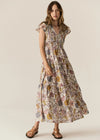 Pol Marla Print Shirred Dress